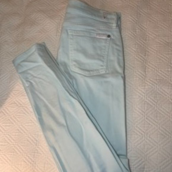 7 for all mankind mint skinny jeans - Picture 3 of 5